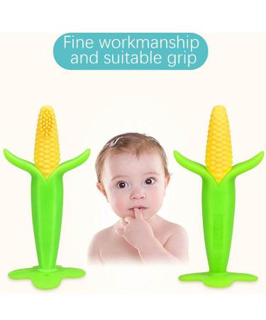 Silicone Baby Teething Toys - Banana & Giraffe Teether Set for Infants and Toddlers (Green) - Soothes Gums, Perfect Baby Gift - Buy Online on GoSupps.com