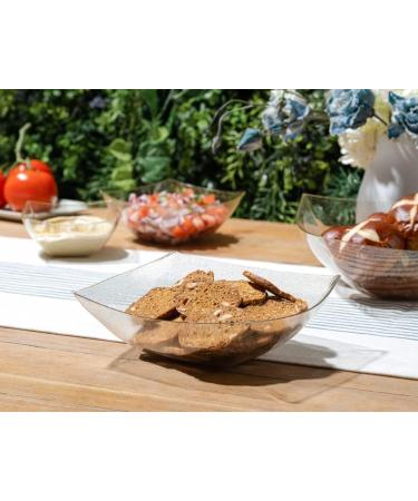 Posh Setting 32oz Gold Glitter Plastic Serving Bowls - 4 Pack | Disposable Party Snack Buffet Bowls - Buy Online on GoSupps.com