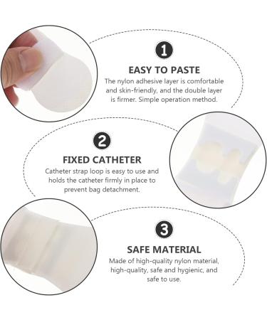 Exceart Catheter Fastening Sticker & Holder 6 Pieces for Urine Leg Bag & Catheter Fixation (3cm) | Reliable & Secure Tape - Buy Online on GoSupps.com