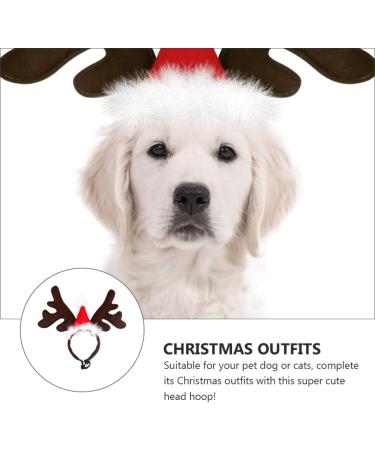 Pretyzoom Christmas Pet Headband - Reindeer Antlers & Moose Hat for Dogs & Cats - Festive Xmas Party Accessories - Buy Online on GoSupps.com