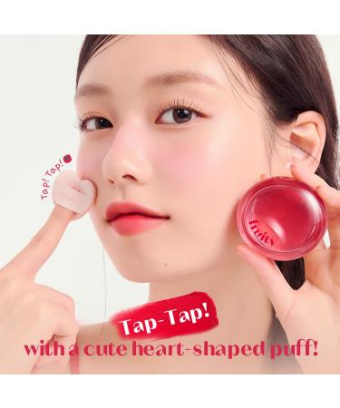 Etude Fruity Lip & Cheek Blur Balm Sheer Tinted, Moisturizing Cream Balm with Puff, Hydrating Multi-Use Lip & Cheek Color #4 Unripe Plum 2.3g - Buy Online on GoSupps.com