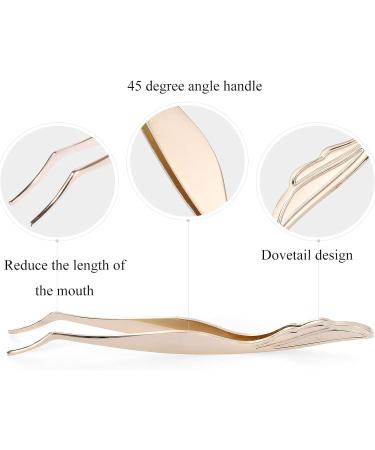 Embagol False Eyelashes Applicator Tool - Precision Gold Tweezers for Extension Application & Removal - Buy Online on GoSupps.com