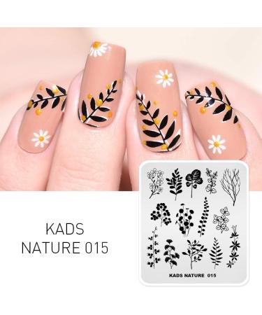 Alexnailart Flower Print Stamping Plates Set (NA015) - Manicure Template & Nail Art Tools - Buy Online on GoSupps.com