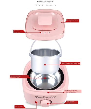 Aoonar Wax Warmer Heater Wax Hair Removal Waxing Kit Wax Dpilation Set (110V US Plug Light Pink+100G Beans+10Pcs Sticks) - Buy Online on GoSupps.com