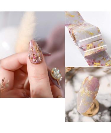 10 Rolls Nail Foil Transfer Sticker Marble Nail Art Stickers Colorful Nail Foils Decals for Women Fingernails Toenails Manicure Nail Art Designs Decorations Nail Decoration - Buy Online on GoSupps.com