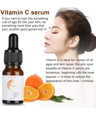 Natudeco 10ml Vitamin C Serum Whitening Face Essence Moisturizing Serum Skin Care Treatment for Facial Firming Hydrating Whitening Skin Dark Spot Remover - Buy Online on GoSupps.com
