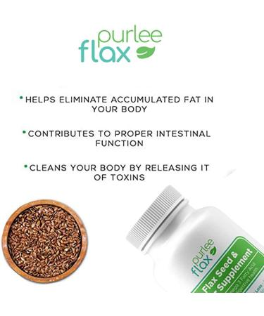 Purlee Flax Seed & Fiber Omega 3 6 9 - 120 Capsules | 120 count - Buy Online on GoSupps.com