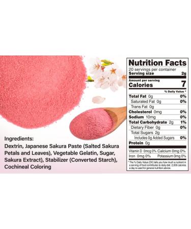 Sakura Cherry Blossom Powder - Japanese Drinks Spring Mix Japanese Food 1.4oz (40g) YAMASAN  - Buy Online on GoSupps.com