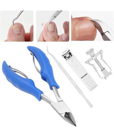 Nail Clippers Set Double Spring Toenail Clippers Ingrown Fingernail Toenail Tools Kit Nail Pedicure Clippers Toenail Corrector Professional Manicure Pedicure Tool(blue) - Buy Online on GoSupps.com