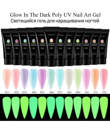 Poly Nail Gel 15ml - Bright Luminous Gel for Nail Extensions | UV Gel for DIY Nail Art & Salons - Anself Color J11 - Buy Online on GoSupps.com