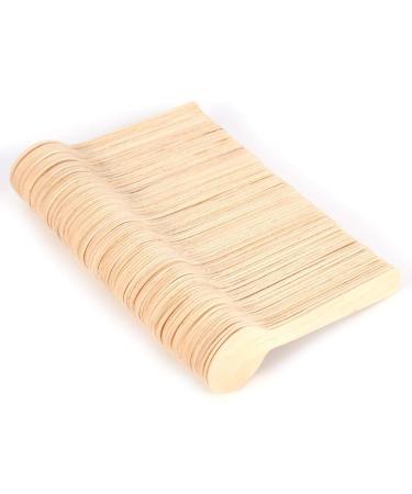 100pcs Wood Spoon 3.93in Disposable Round Head Wood Spoons Birch Wood Ice Cream Tea Spoon Biodegradable Utensils Flatware Cutlery