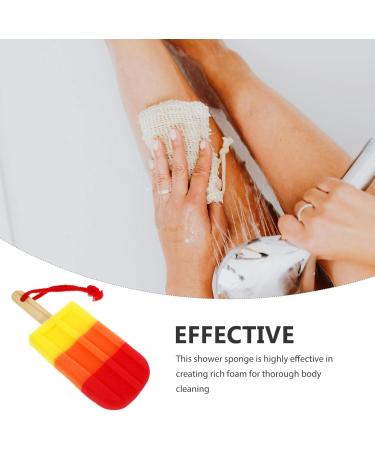 FRCOLOR Ice Cream Shaped Bath Shower Sponge - Exfoliating Body Scrubber for Kids & Women | International Shipping - Buy Online on GoSupps.com