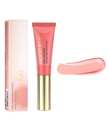 PICKX Pink Powder Blusher Liquid Beauty Stick Soft and Durable Shiny Velvet Texture Easy to Mix Soft Powder Blusher Makeup Durable and Soft Natural Dew (01# One Size) 01# 1 g (Pack of 1)