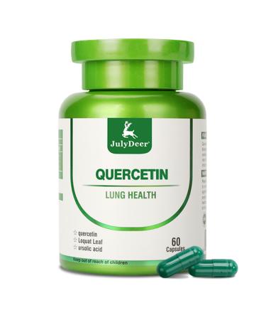 Quercetin 400 mg with Loquat Leaf Extract Ursolic Acid 60 Capsules Natural Antioxidant Flavonoids Immune Support All Year Round 1 Btl 60 Capsules