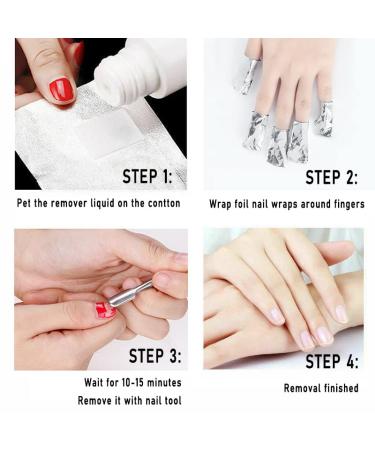 400Pcs Nail Polish Remover Gel Foil Wraps Kit with Cotton Pads - Soak Off Foils for Easy & Quick Gel Nail Polish Removal - Buy Online on GoSupps.com