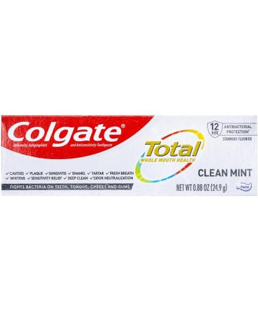Colgate Total Clean Mint Toothpaste Travel Size 0.88 oz (24.9g) - 4 Pack - Buy Online on GoSupps.com