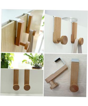 CIYODO Clothes 2pcs Towel Hook Wood Coat Hooks Scarf Hanger Coat Rack Door Hanger Door Hook Car Door Shower Door - Buy Online on GoSupps.com