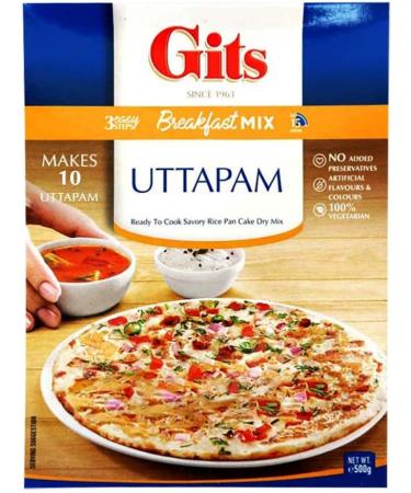 GITS Uttapam Mix 500G | GITS Uttapam Instant Breakfast Mix | Indian Instant Mix | Uttapam South Indian Breakfast | Ready Uttapam Mix | GITS Instant Pack | Indian Origin (Pack of 2) - Buy Online on GoSupps.com