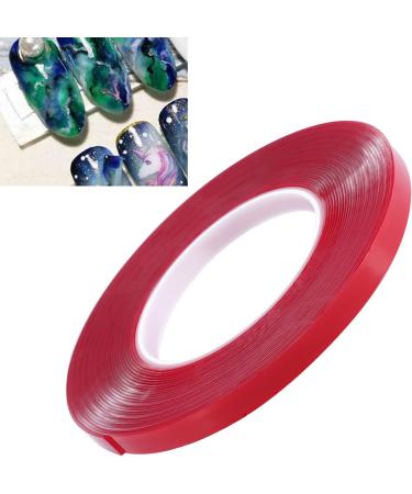10m Nail Art Adhesive Double Sided Tape Red Film Clear Tape for Nail Display Lens Manicure Tool - Buy Online on GoSupps.com