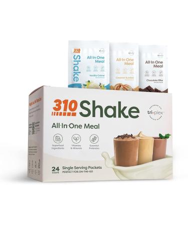 310 Nutrition – All-In-One Meal Replacement Shake - New Formula with Fiber Rich Vegan Superfood Blend - Natural Sweeteners - Low Carb Shake, Keto & Paleo Friendly - Gluten Free - 26 Essential Vitamins & Minerals - Variety …