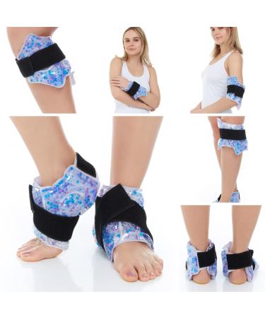 FOMI Ankle Hot Cold Gel Bead Ice Packs | 2 Pack for Pain Relief | Ideal for Swelling, Plantar Fasciitis, Achilles Tendonitis, and Sprained Ankles - Buy Online on GoSupps.com