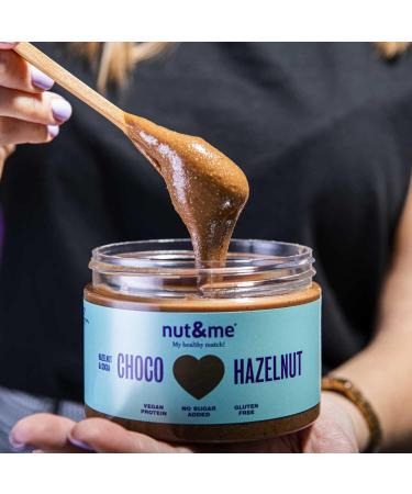 Pack of hazelnut chocolate cream 300 g + biscuit cream 250 g nut&me | No added sugars | No preservatives or additives | Ideal for healthy recipes | Pack 2 x 550 g - Buy Online on GoSupps.com