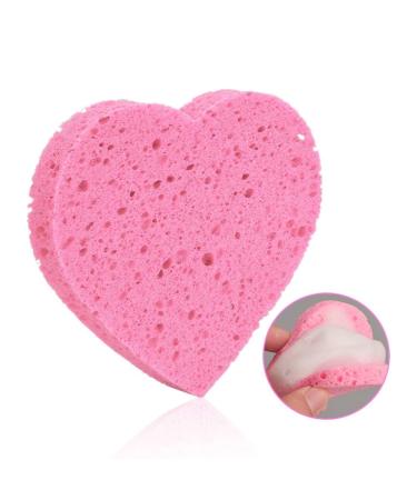 Shop Pink Heart Design Facial Sponges - Soft Exfoliating Makeup Remover & Blender Tool for Flawless Skin | International Shipping Available - Buy Online on GoSupps.com