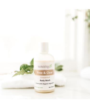kosmatology Free & Clear Organic Body Wash | Moisturizing Body Cleanse | Clean Nourishing Ingredients Free of Fragrance and Essential Oils | 8 fl oz 8 Fl Oz (Pack of 1) Unscented - Buy Online on GoSupps.com