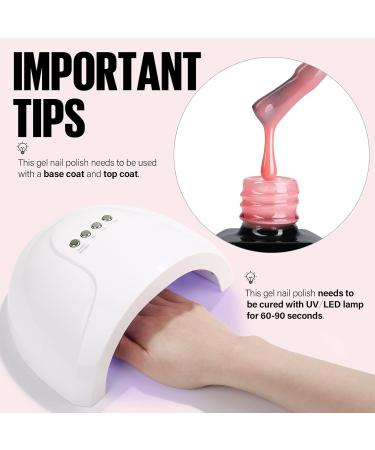 TOMICCA Nude Pink Gel Nail Polish - Long-Lasting Translucent Peach-Pink Color - Buy Online on GoSupps.com
