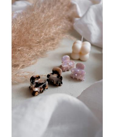 Invisibobble CLIPSTAR Hair Claw Clips - Pink & Brown Leopard (4 Pack) | Fine Thin Hair Updo Tools - Stylish Accessories - Buy Online on GoSupps.com