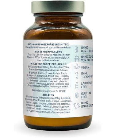 Mighty Elements Mightybiotics Powder 100g | Organic Vegan Probiotics & Prebiotics | 15 High-Dose Bacterial Strains Lactose-Free Tasteless - Buy Online on GoSupps.com