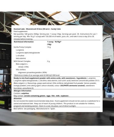 Zoomad Labs Moonstruck II Zero (30 servings) Candy Coke Candy Coke 30 servings - Buy Online on GoSupps.com