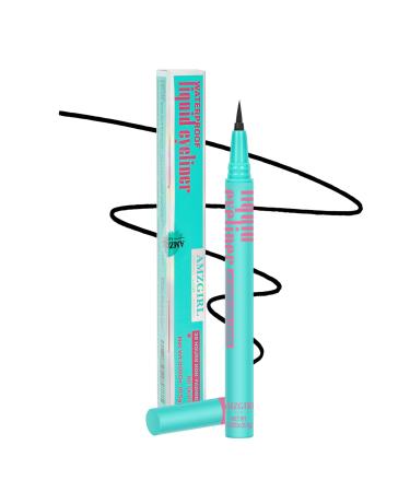 Waterproof Liquid Eyeliner Black Eyeliner Pencil Super Slim Long Lasting Cruelty-Free Quick Drying No-Skip Eyeliner by AMZGlRL 0.02 Fl Oz Eyeliner BI-0.02Oz.(0.5g)