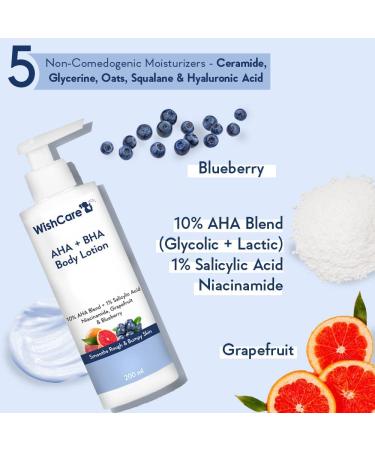 Polet 10% AHA + 1% BHA Body Lotion - Exfoliating Glycolic & Lactic Acid for Smooth Bumpy Skin - 200ml | Best Moisturizer with Niacinamide - Buy Online on GoSupps.com