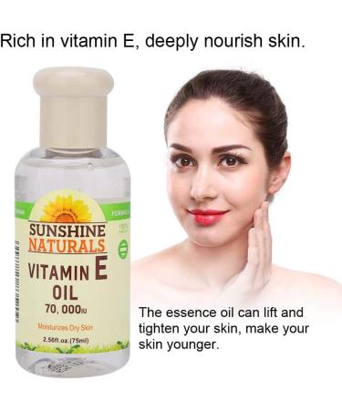 Vitamin E Essence Oil Moisturizing Skin Oil Face Nourishing Gentle Oil for Skin Face Body 75ml (Green Bottle) - Buy Online on GoSupps.com