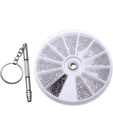 Gleavi 1200 STK Repair Screws for Sunglasses | Rustproof Tool Set - Silver - 2 Medium Screw Sizes for Household Use - Buy Online on GoSupps.com