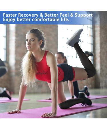 Ikfashoni Copper Compression Socks - 3 Pairs Medical Stockings for Women & Men 15-20mmHg Graduated Compression, Knee High for Travel, Sports, Pregnancy - L-XL Black - Buy Online on GoSupps.com