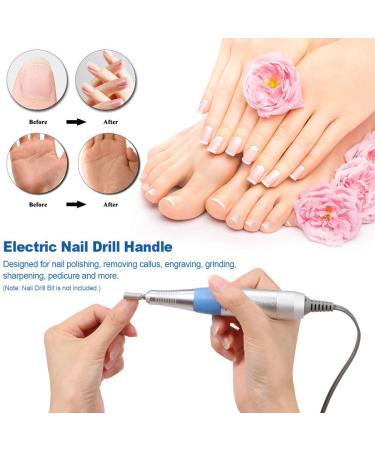 30000RPM Electric Nail Drill Pen Handpiece for Manicure Pedicure - White - Buy Online on GoSupps.com