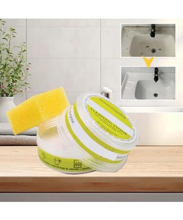 Eco-Friendly Cleaning Stone Eco-Friendly Cleaning Stone with Sponge Cleaning Pebble Stone Shower Floor Multi Purpose Cleaning Stone for Bathroom Kitchen Home Cleaning (3PCS) - Buy Online on GoSupps.com