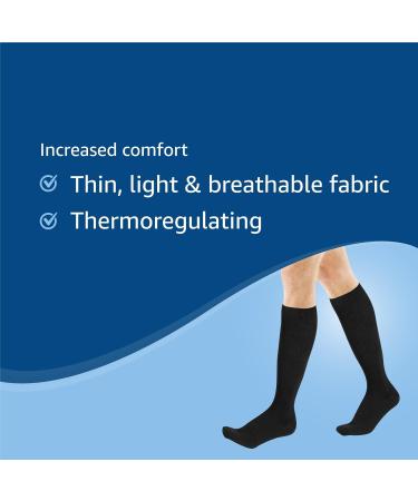 Amazon Basic Care Compression Flight & Travel Socks Black 6-9/39-43 - Medical Grade Support - Buy Online on GoSupps.com