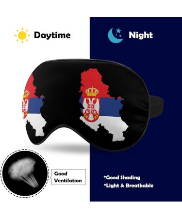 Serbia Flag Sleep Mask | Adjustable Eye Cover for Travel and Nap | Blocks Light for Men and Women - Buy Online on GoSupps.com