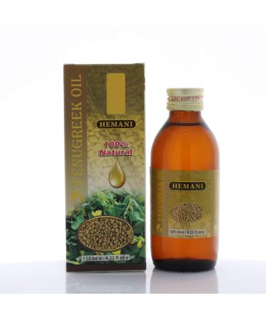 HEMANI Fenugreek Oil - 125mL (4.2 FL OZ) - 100% Pure and Edible Oil for Cooking and Beauty