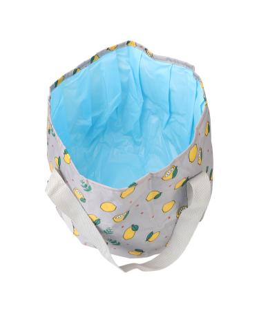 Verdant Touch Portable Travel Foot Bath Tub Portable Travel Foot Bath Tub Waterproof Collapsible Foot Bath Basin for Outdoor Picnic High Temperature Resistance Gray Lemon
