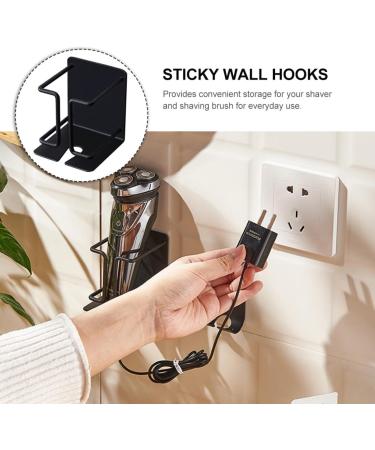 Cabilock Wall-Mounted Shaver Holder - Self-Adhesive Metal Hook for Electric Shavers & Cleaning Supplies - Buy Online on GoSupps.com
