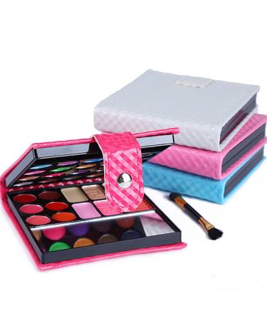 FantasyDay Pro 32-Color All-In-One Makeup Palette with Lipgloss, Blush, Face Powder, and Brush in Red Bag - Buy Online on GoSupps.com