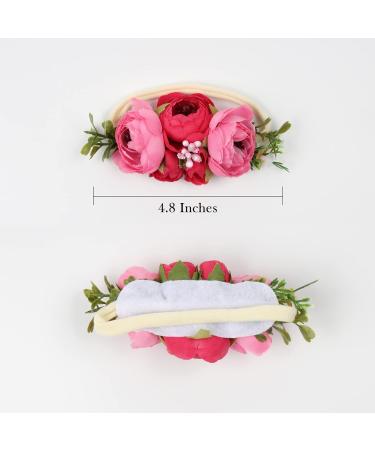 Hoolchean Baby Girls Tutu Skirt Set with Flower Headband & Diaper Cover | 1-2 Years | Rosy Pink - Buy Online on GoSupps.com