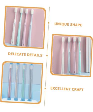 Ultechnovo Portable Tooth Cleaning Brushes - Set of 4 Charcoal Bristle Toothbrushes for Women - Ideal for Travel & Oral Care - Buy Online on GoSupps.com