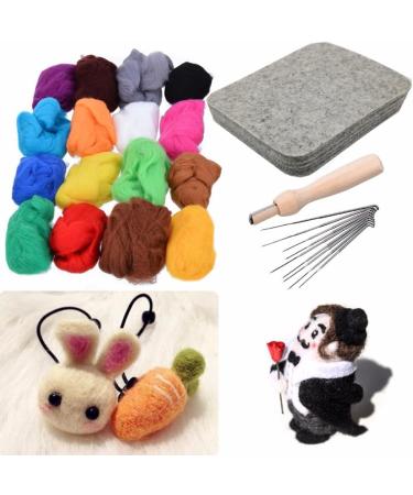 Wool Needle Felting Pad with Leather Finger Guards - Eco-Friendly 6x6 inch Base for Precision Projects - Buy Online on GoSupps.com