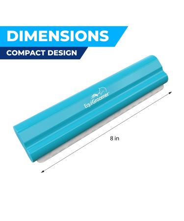 Equigroomer Large 9 Grooming Tool for Horses - Turquoise | Shed Less with Getaway Solids - International Shipping Available - Buy Online on GoSupps.com