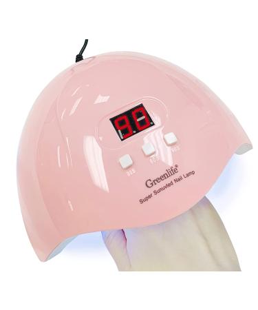 GreenLife 54W UV LED Nail Lamp: Professional Portable Nail Dryer for Gel Polish - Pink - Buy Online on GoSupps.com